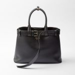 Prada Buckle Large Leather Handbag With Belt