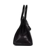 Hermes Birkin 30 Black Matte Alligator Palladium Hardware - Image 3