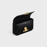 CHAIN SHOULDER BAG CLAUDE IN SHINY CALFSKIN BLACK - Image 4