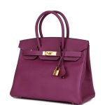Hermes Birkin 30 Anemone Epsom Gold Hardware - Image 5