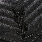 Saint Laurent Chain-strap YSL-plaque grained-leather wallet - Image 5