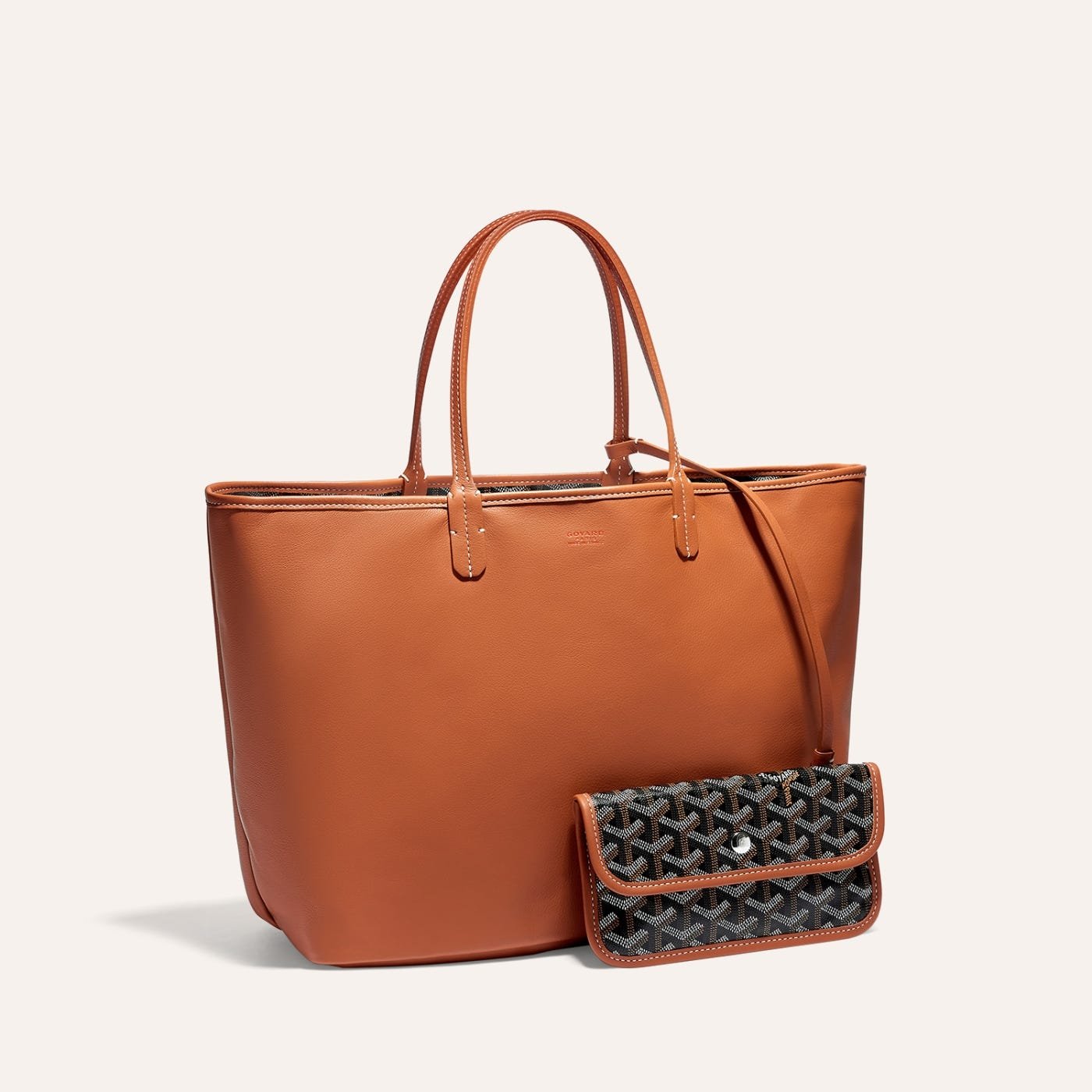 5e8c88a98f341d8ec3cfde16cc3104aaeb5ba9c1 Goyard Goyardine Black and Brown Anjou PM Reversible Tote Palladium Hardware - Image 1