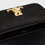 CHAIN SHOULDER BAG CLAUDE IN SUEDE CALFSKIN WITH STRASS BLACK - Image 4