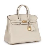 Hermes Birkin 25 Craie Togo Gold Hardware - Image 2