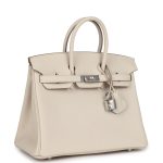 Hermes Birkin 25 Craie Togo Palladium Hardware - Image 2