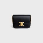 MEDIUM COLLEGE BAG IN SHINY CALFSKIN BLACK