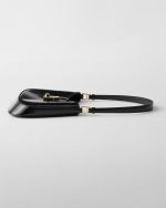 Prada Cleo Brushed Leather Shoulder Bag With Clasp Closure - Image 6