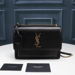 SUNSET MEDIUM CHAIN BAG IN SMOOTH LEATHER - Image 2