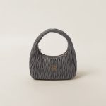 Large wander matelassé nappa leather hobo bag