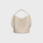 BUCKET 16 BAG IN SMOOTH CALFSKIN LIGHT STONE