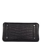 Hermes Birkin 30 Black Matte Alligator Palladium Hardware - Image 5