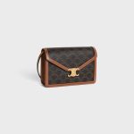 ENVELOPPE BAG IN TRIOMPHE CANVAS AND CALFSKIN TAN - Image 2
