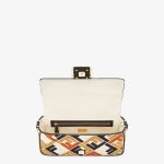 Baguette Canvas Bag With Multicolor FF Embroidery - Image 4