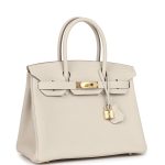 Hermes Birkin 30 Craie Togo Gold Hardware - Image 2