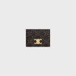 CARD HOLDER TRIOMPHE IN TRIOMPHE CANVAS TAN
