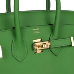 Hermes Birkin 25 Vert Yucca Swift Gold Hardware - Image 6