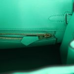 Hermes Birkin 25 Menthe Swift Gold Hardware - Image 8