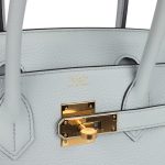 Hermes Birkin 30 Bleu Pale Clemence Gold Hardware - Image 6