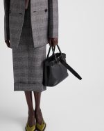Prada Buckle Small Leather Handbag With Belt - Image 7