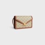 ENVELOPPE BAG IN TRIOMPHE CANVAS AND CALFSKIN GREGE - Image 2