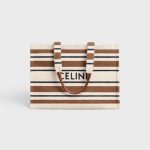 LARGE CABAS THAIS IN STRIPED TEXTILE WITH CELINE JACQUARD MULTICOLOR