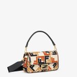 Baguette Canvas Bag With Multicolor FF Embroidery - Image 2
