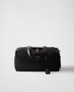Large Re-Nylon Top-Handle Bag With Padlock
