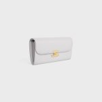 LARGE WALLET TRIOMPHE IN SHINY CALFSKIN CLOUDY GREY - Image 2