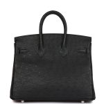 Hermes Birkin 25 Black Ostrich Palladium Hardware - Image 4