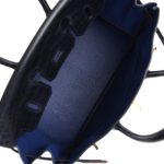 Hermes Birkin 25 Bleu Saphir Taurillion Novillo and Bleu Marine Matte Alligator Touch Rose Gold Hardware - Image 7