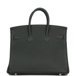 Hermes Birkin 25 Vert Fonce Togo Palladium Hardware - Image 4