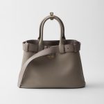 Prada Buckle Small Leather Handbag With Belt