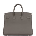 Hermes Birkin 25 Gris Meyer Togo Palladium Hardware - Image 4