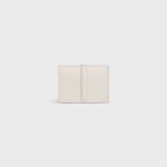 CARD HOLDER WITH FLAP 16 IN SATINATED CALFSKIN WHITE COTTON - Image 3