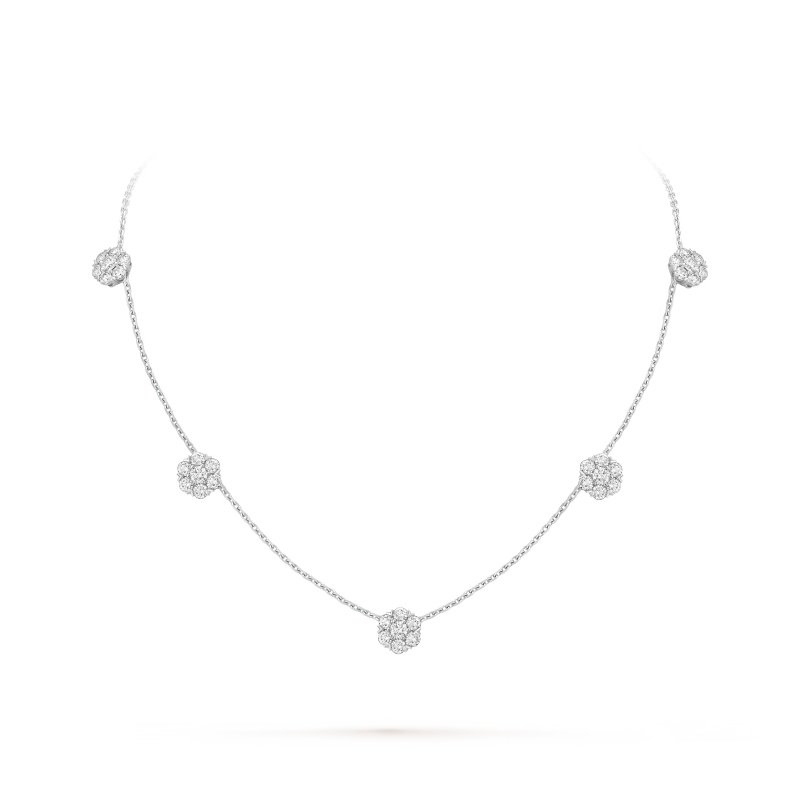 966ea383fadc068a100228d7176d669d8c52259b Fleurette necklace, 5 flowers - Image 1