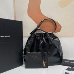 PARIS VII MEDIUM HOBO BAG IN CROCODILE-EMBOSSED PATENT LEATHER - Image 2