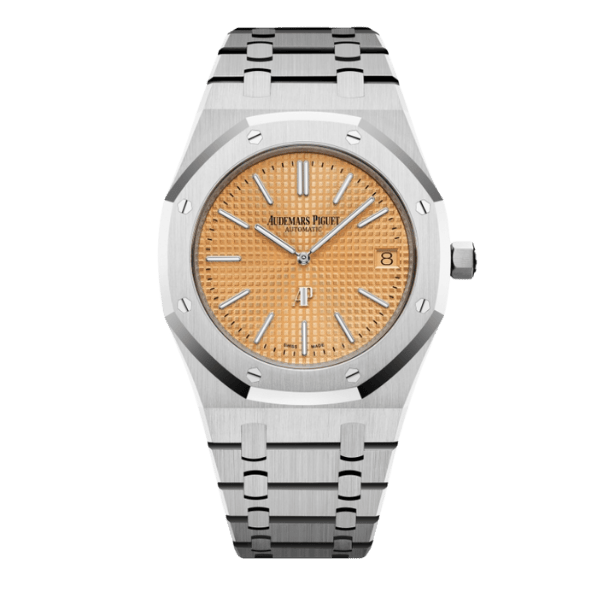 Thiet-ke-chua-co-ten-36-3 Audemars Piguet Royal Oak Jumbo Extra-Thin 15202BC.OO.1240BC.01 39mm Yellow Dial – VIP Version - Image 1