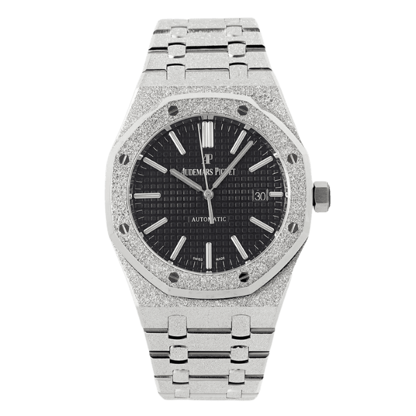 Thiet-ke-chua-co-ten-40-2 Audemars Piguet Royal Oak Frosted Gold 41mm Black Dial Steel – VIP Version - Image 1