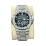 Patek Philippe Nautilus 5712/1A 40mm Custom Full Moissanite Baguette HongKong – Customize Diamod