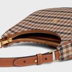 MEDIUM AVA TRIOMPHE BAG IN TARTAN TEXTILE and CALFSKIM - Image 4