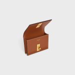CARD HOLDER WITH FLAP 16 IN SATINATED CALFSKIN TAN - Image 4