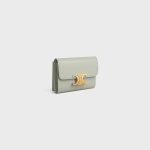 COMPACT WALLET WITH COIN TRIOMPHE IN SHINY CALFSKIN LIGHT CLAY - Image 2
