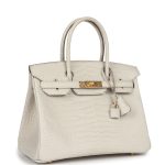 Hermes Birkin 30 Beton Matte Porosus Crocodile Gold Hardware - Image 2