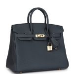 Hermes Birkin 25 Gris Misty Togo Permabrass Hardware - Image 2