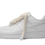 AF1 WHITE – BLACK ROPE LACES
