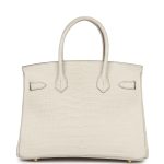 Hermes Birkin 30 Beton Matte Porosus Crocodile Gold Hardware - Image 4