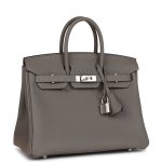 Hermes Birkin 25 Gris Meyer Togo Palladium Hardware - Image 2