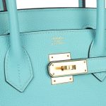 Hermes Birkin 30 Bleu Atoll Togo Gold Hardware - Image 6