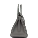 Hermes Birkin 25 Gris Meyer Togo and Gris Ciment Matte Alligator Touch Palladium Hardware - Image 3
