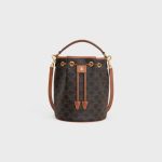 CLARA BAG IN TRIOMPHE CANVAS AND CALFSKIN TAN